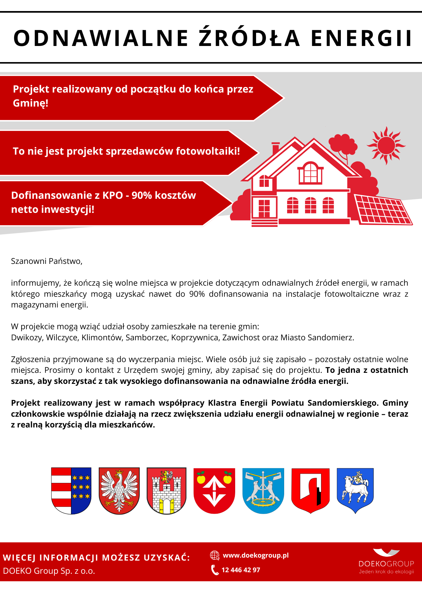 OSTATNIE MIEJSCA W PROJEKCIE OZE – NIE PRZEGAP!